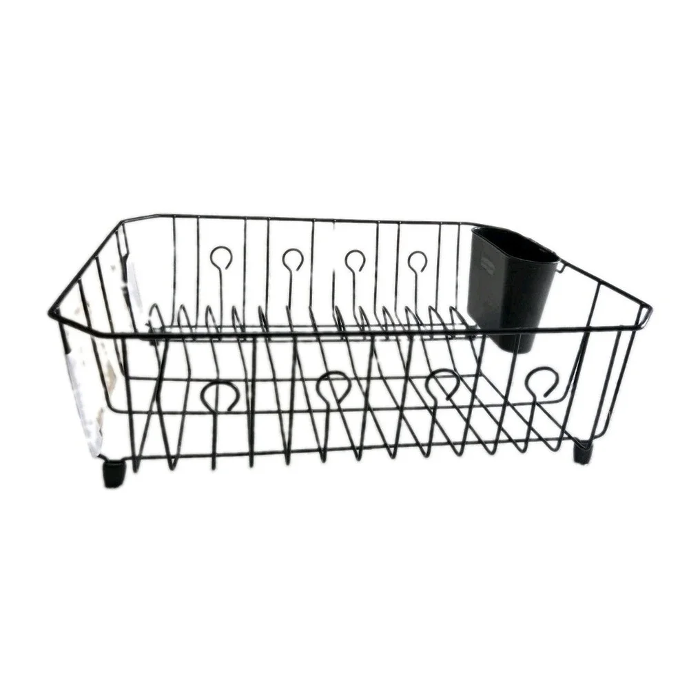 Rubbermaid 6032 Small Dish Drainer Black Coated Wire Rack with Microban New